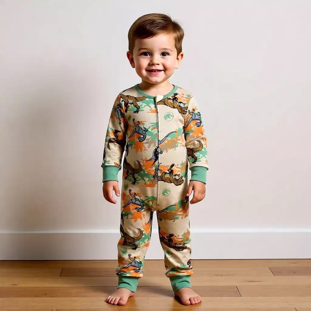 Jurassic World Zip Up Sleepers Toddler Size 4T NWT